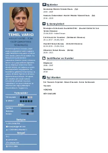 Hukuk Sekreteri Cv Örnekleri cv indir